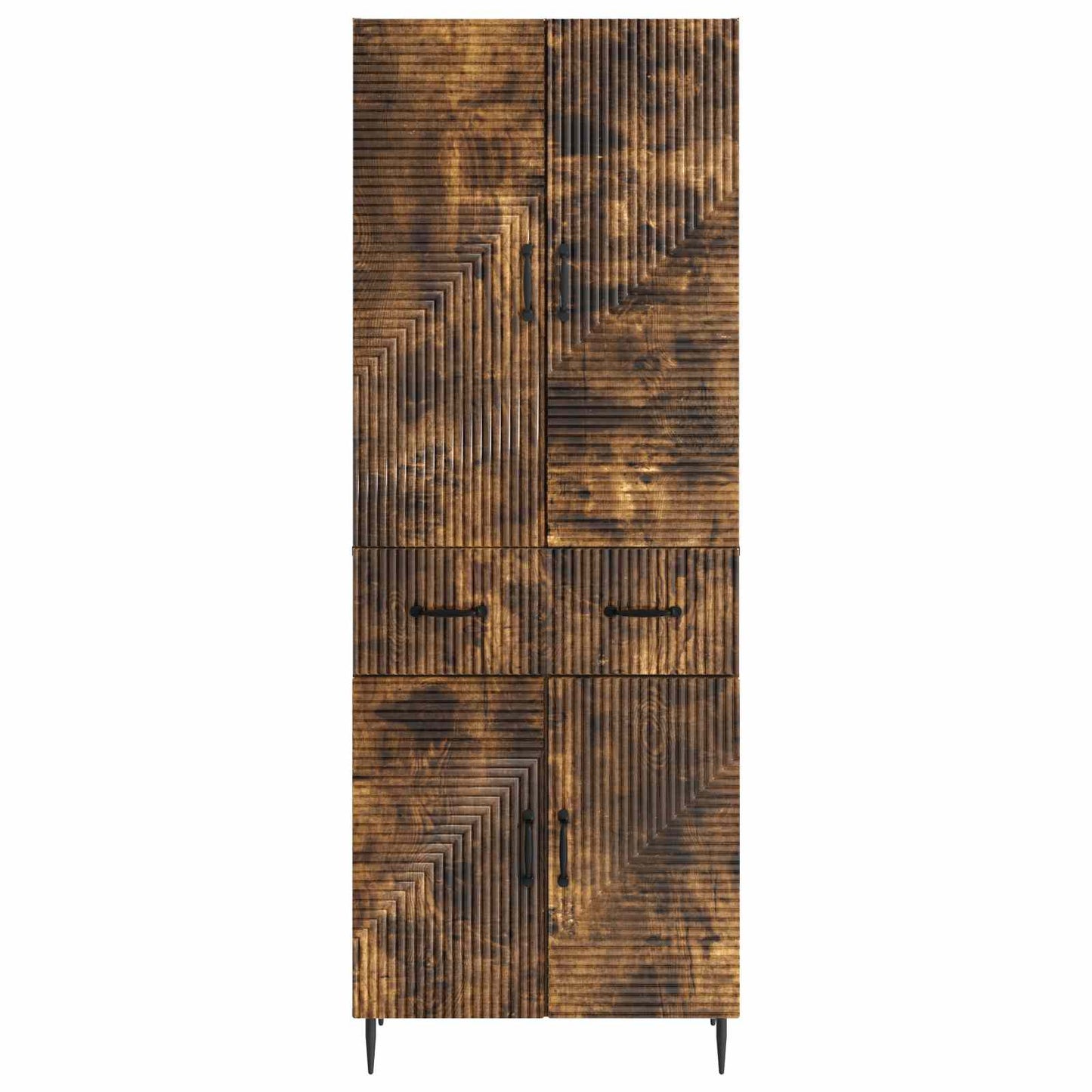Skapsett 2 pcs Røkt Eik 66 x 34,5 x 89,5 cm Konstruert tre
