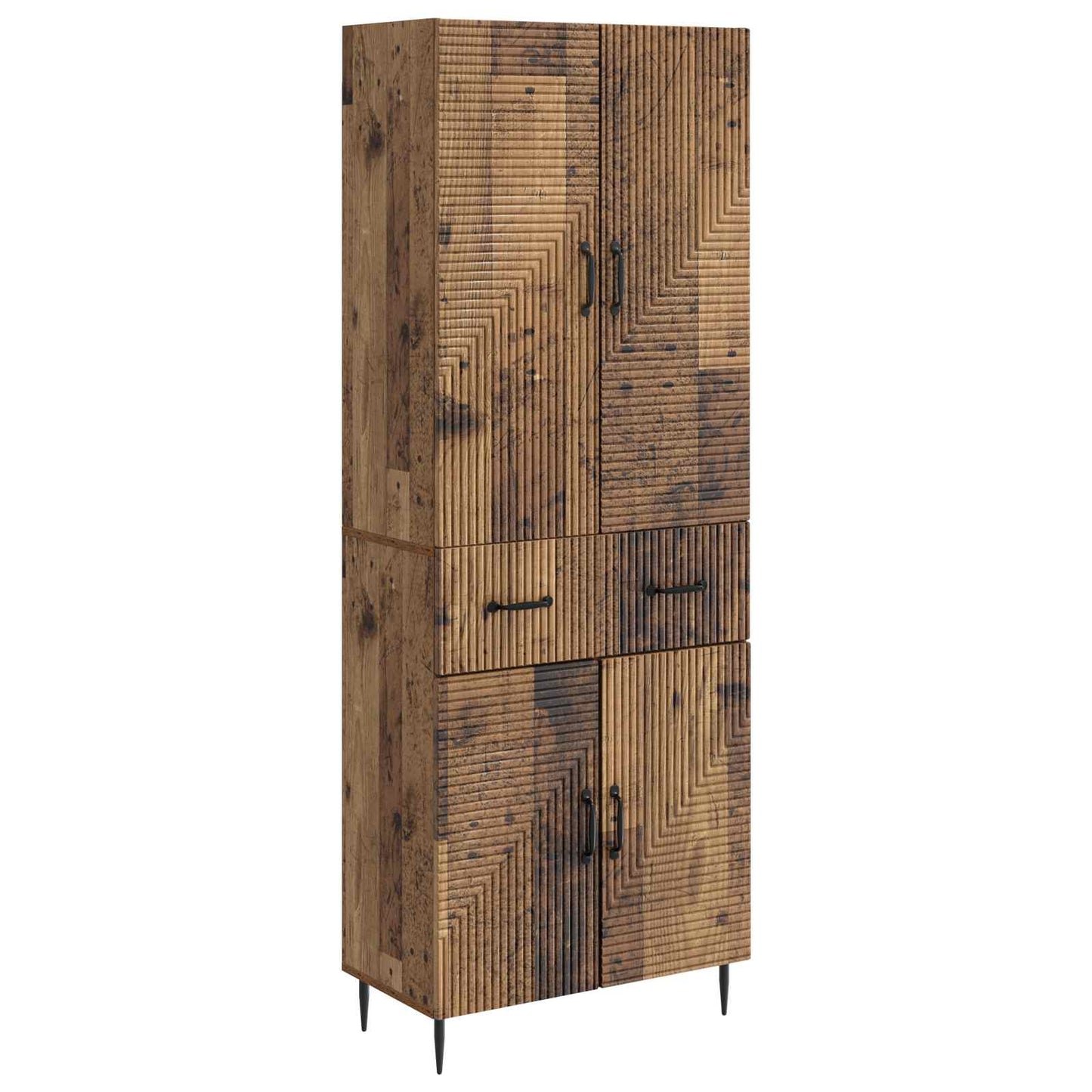 Skapsett 2 pcs Gammelt tre 66 x 34,5 x 89,5 cm Konstruert tre