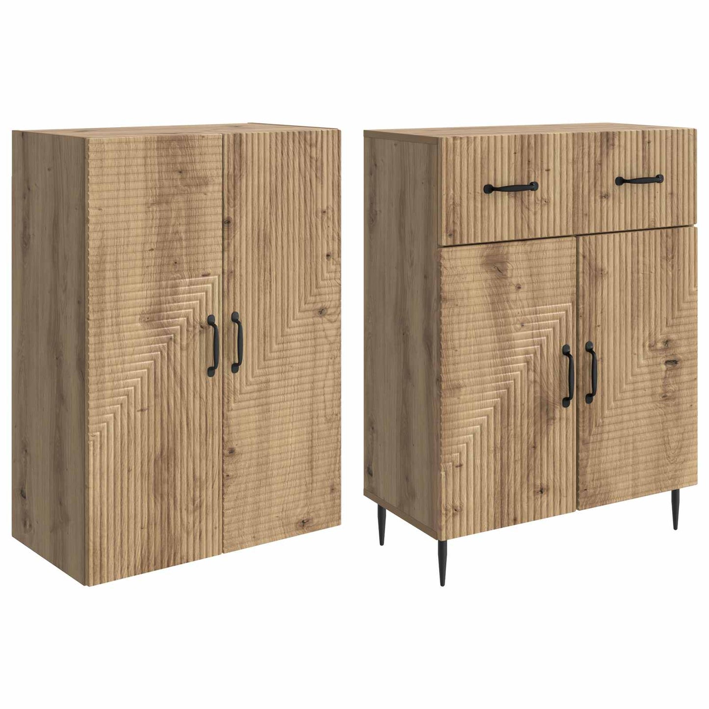 Skapsett 2 pcs Artisan eik 66 x 34,5 x 89,5 cm Konstruert tre