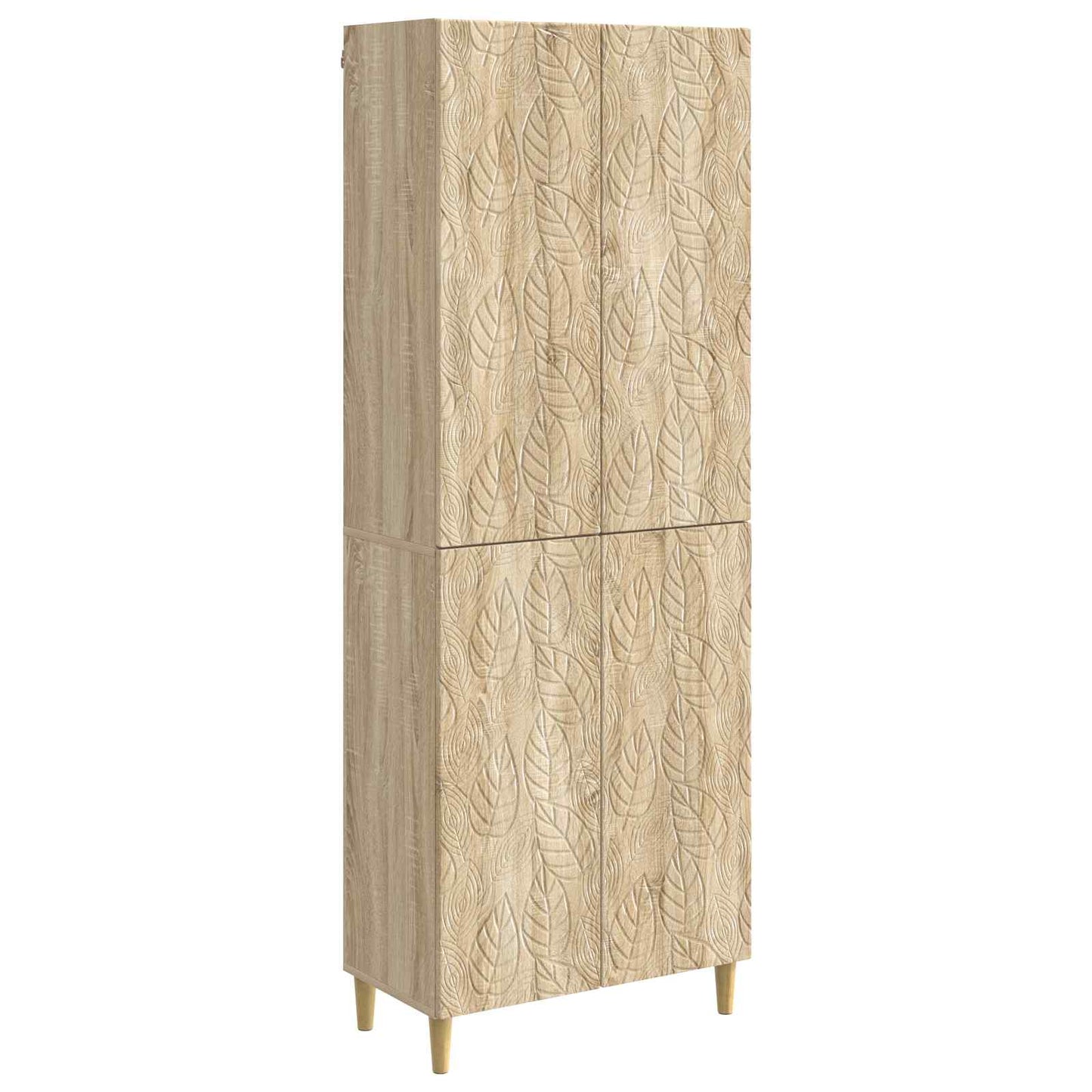 Skapsett 2 pcs Sonoma eik Konstruert tre