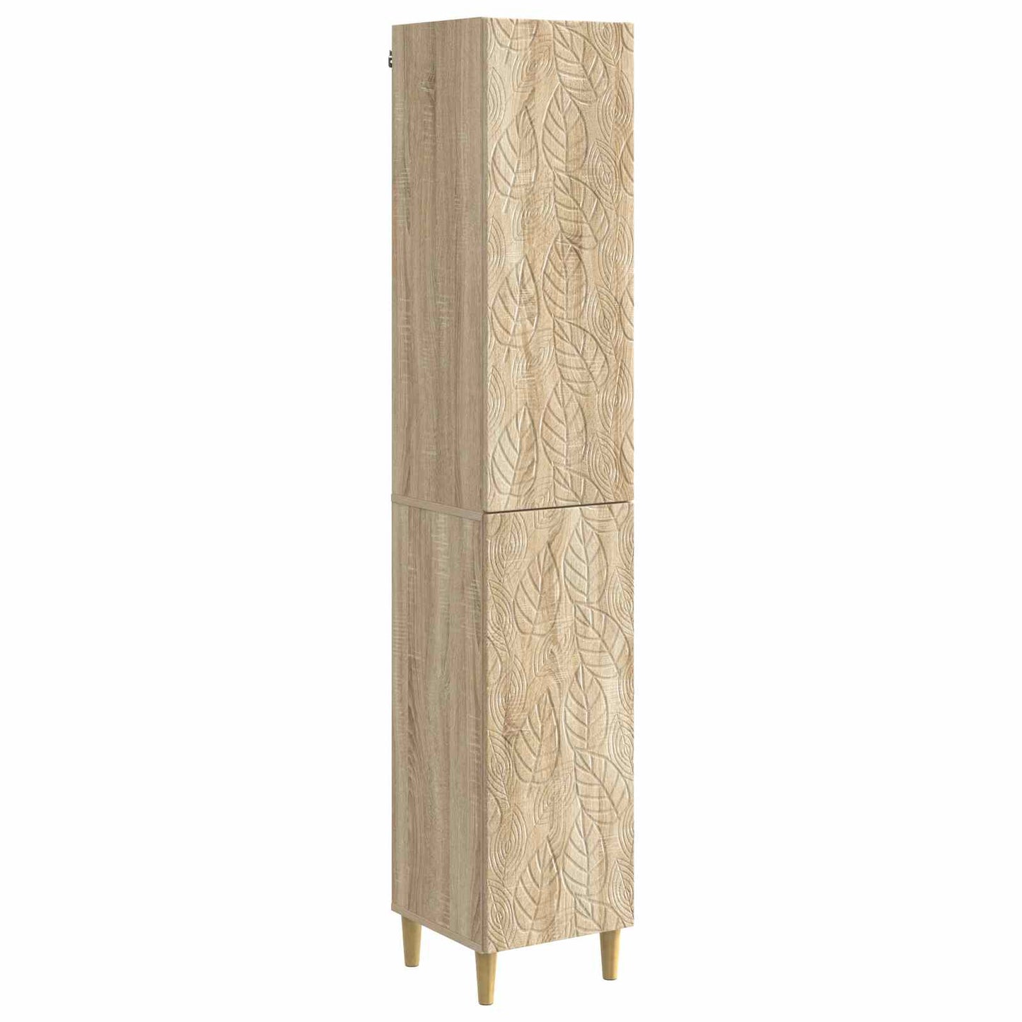 Skapsett 2 pcs Sonoma eik Konstruert tre