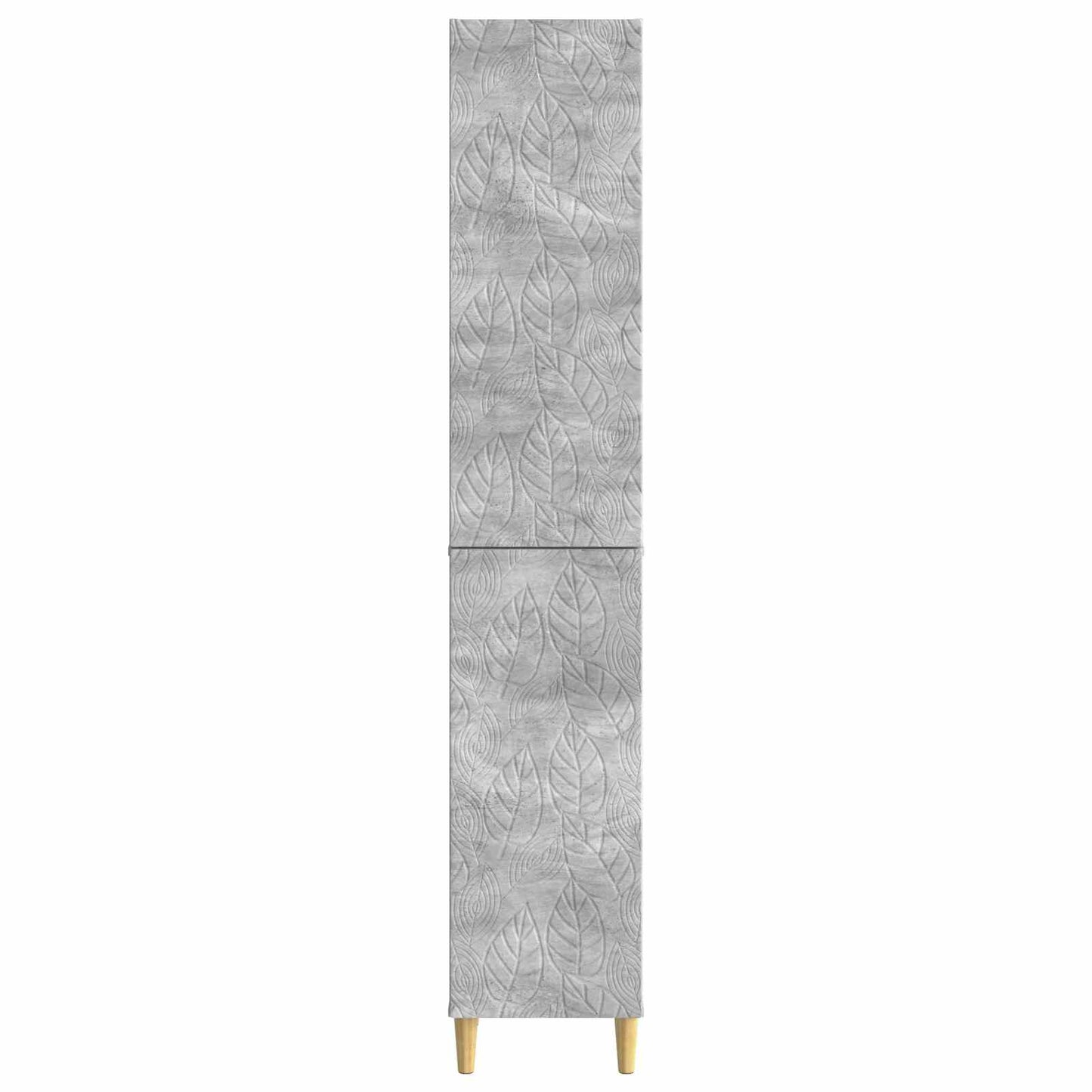 Skapsett 2 pcs Betonggrå Konstruert tre