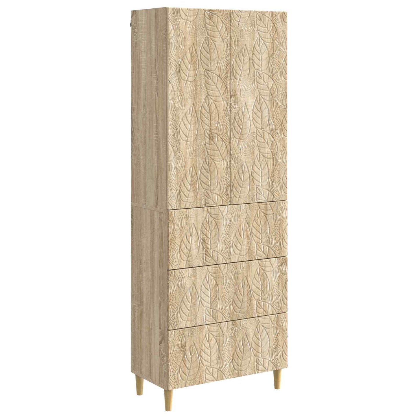 Skapsett 2 pcs Sonoma eik 66 x 34,5 x 90 cm Konstruert tre