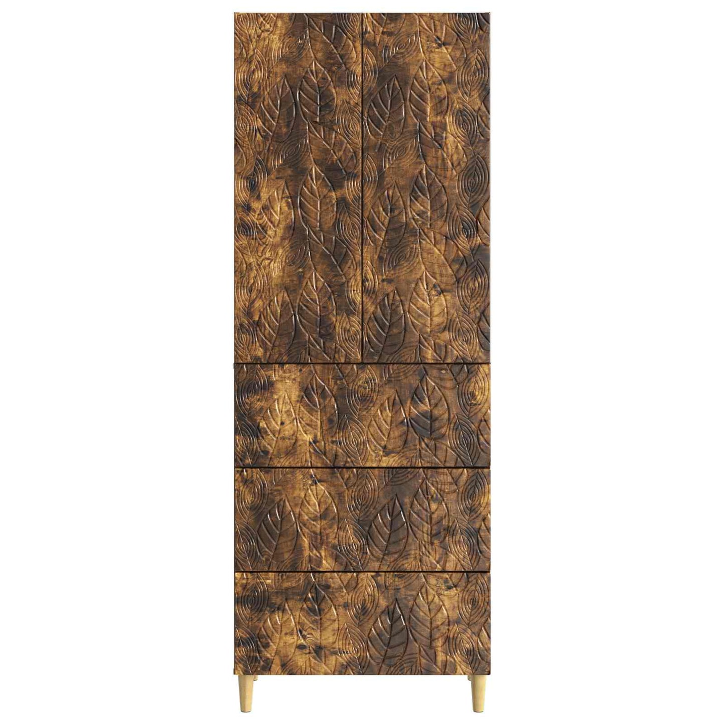 Skapsett 2 pcs Røkt Eik 66 x 34,5 x 90 cm Konstruert tre