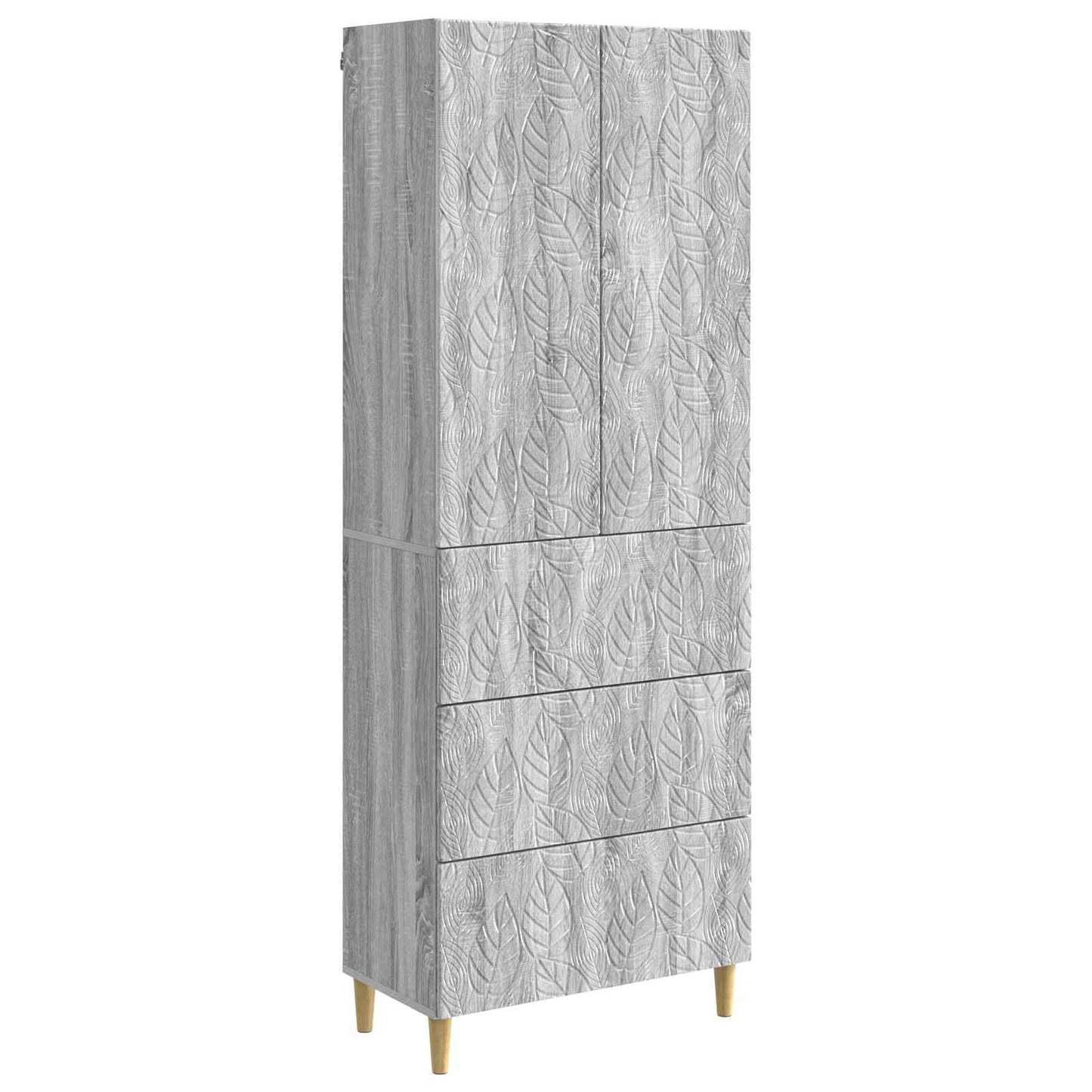 Skapsett 2 pcs Grå Sonoma 66 x 34,5 x 90 cm Konstruert tre