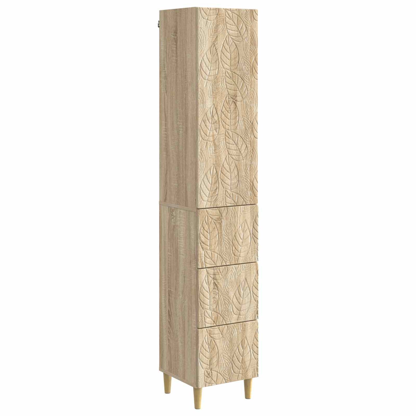 Skapsett 2 pcs Sonoma eik 33 x 34,5 x 90 cm Konstruert tre