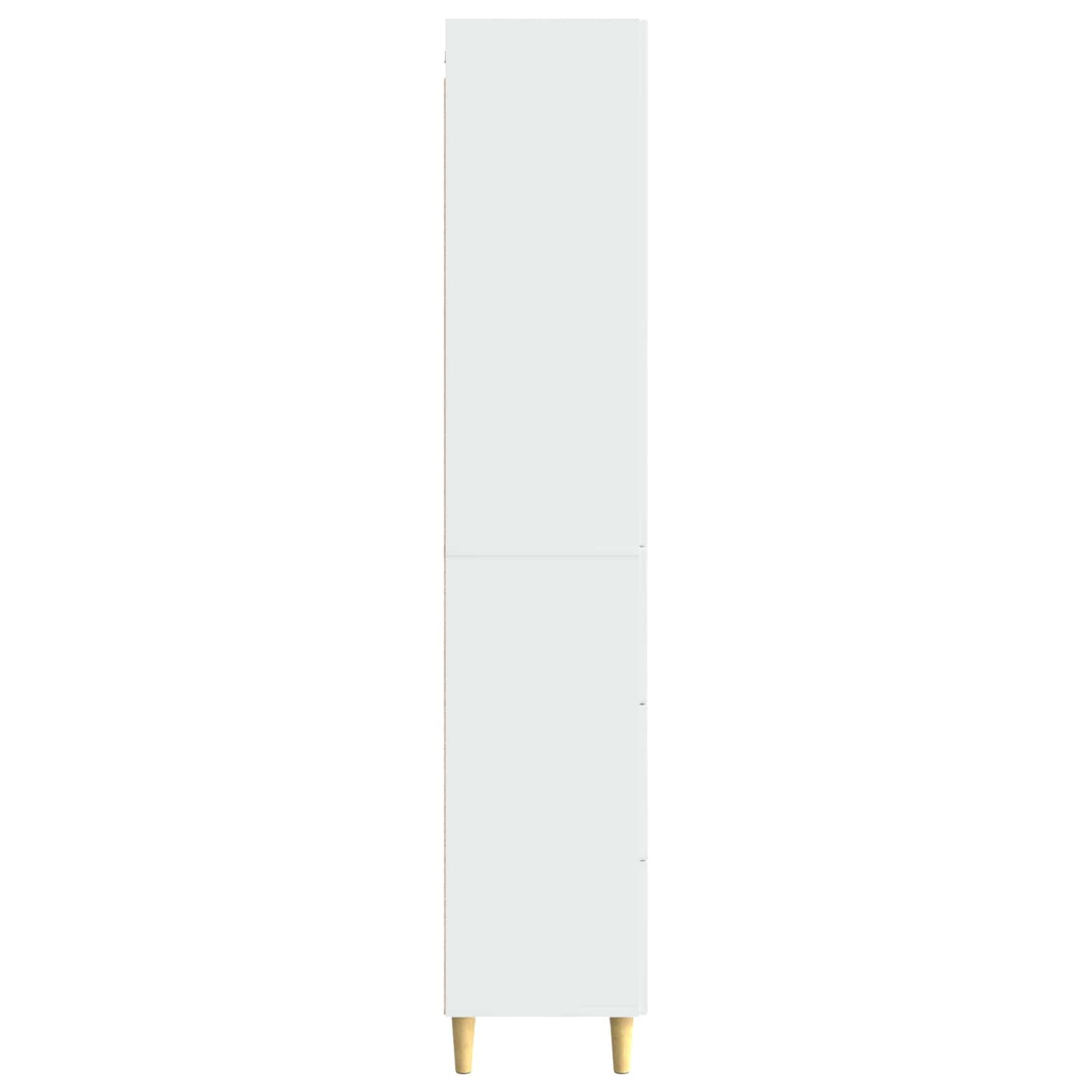 Skapsett 2 pcs Høgglans hvit 33 x 34,5 x 90 cm Konstruert tre