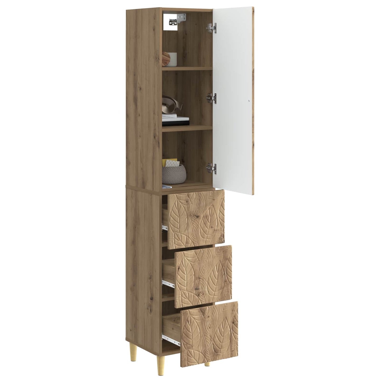 Skapsett 2 pcs Artisan eik 33 x 34,5 x 90 cm Konstruert tre