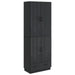 Skapsett 2 pcs Svart Konstruert tre