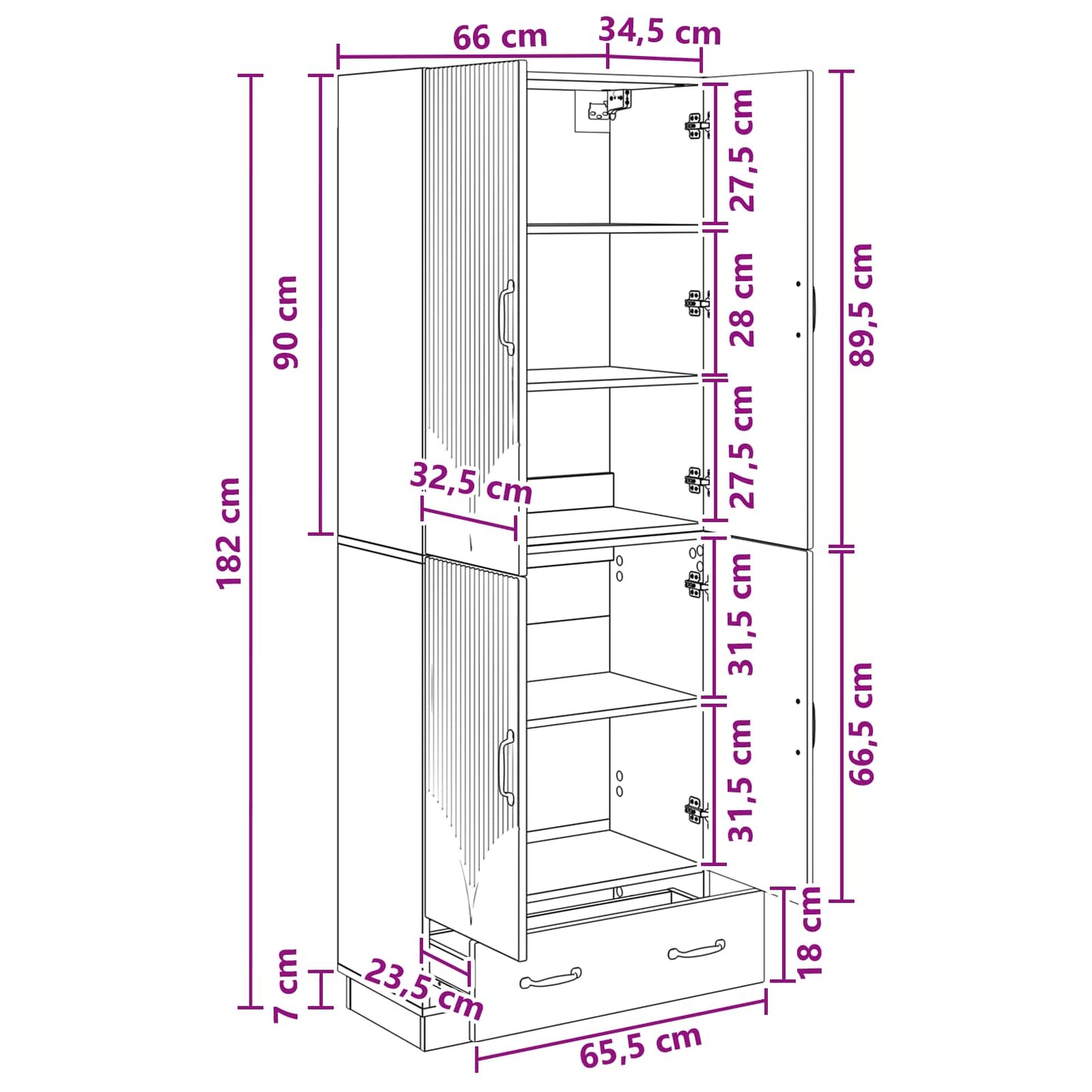 Skapsett 2 pcs Svart Konstruert tre