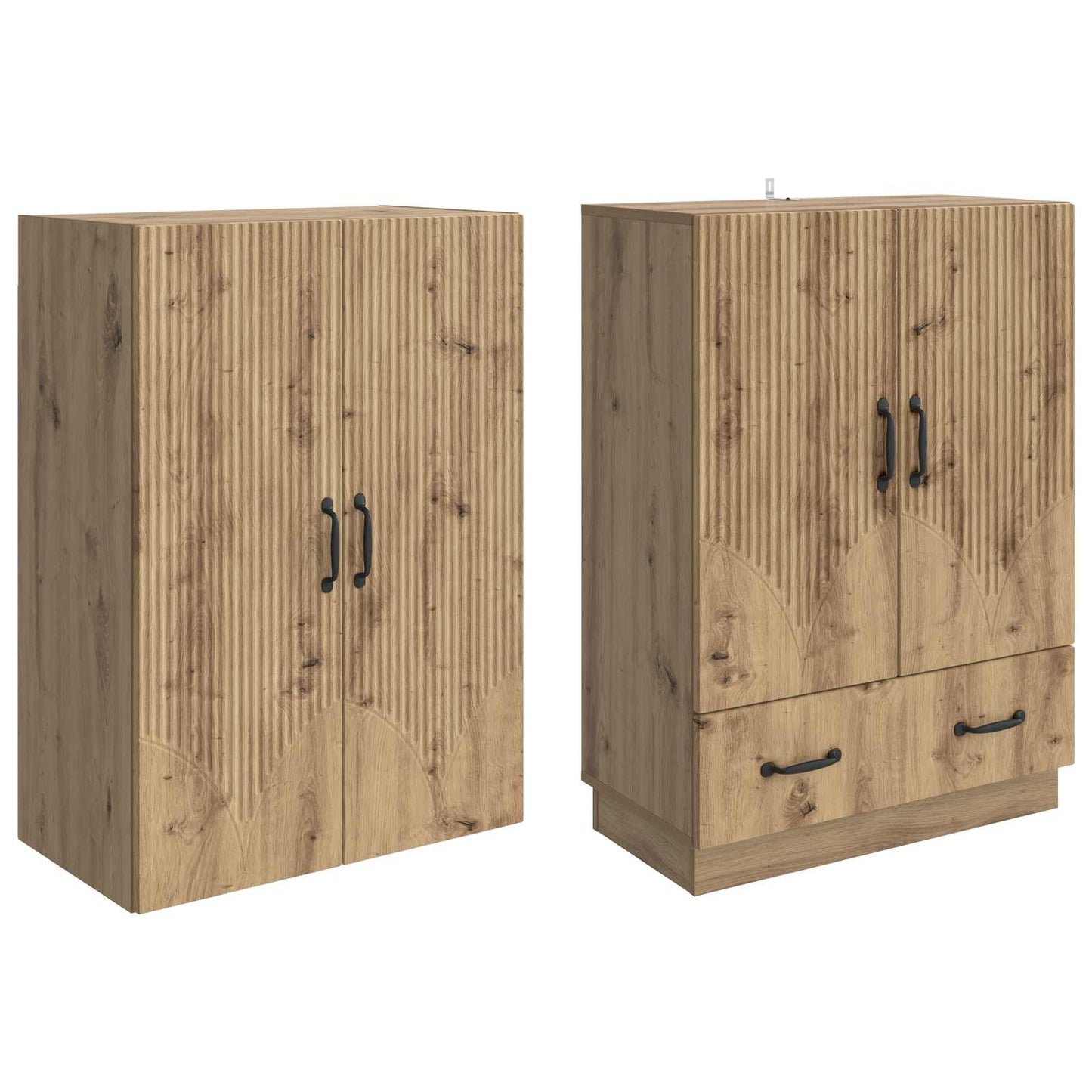 Skapsett 2 pcs Artisan eik Konstruert tre