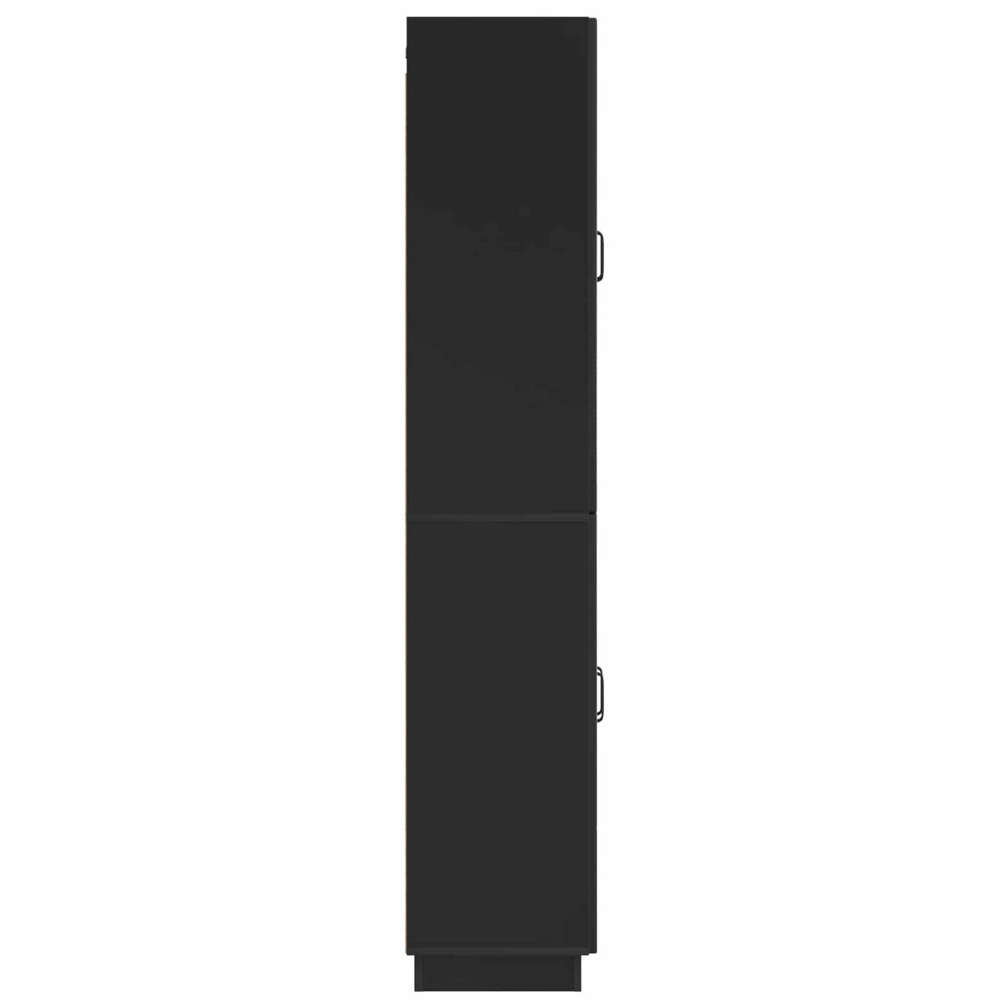 Skapsett 2 pcs Svart Konstruert tre
