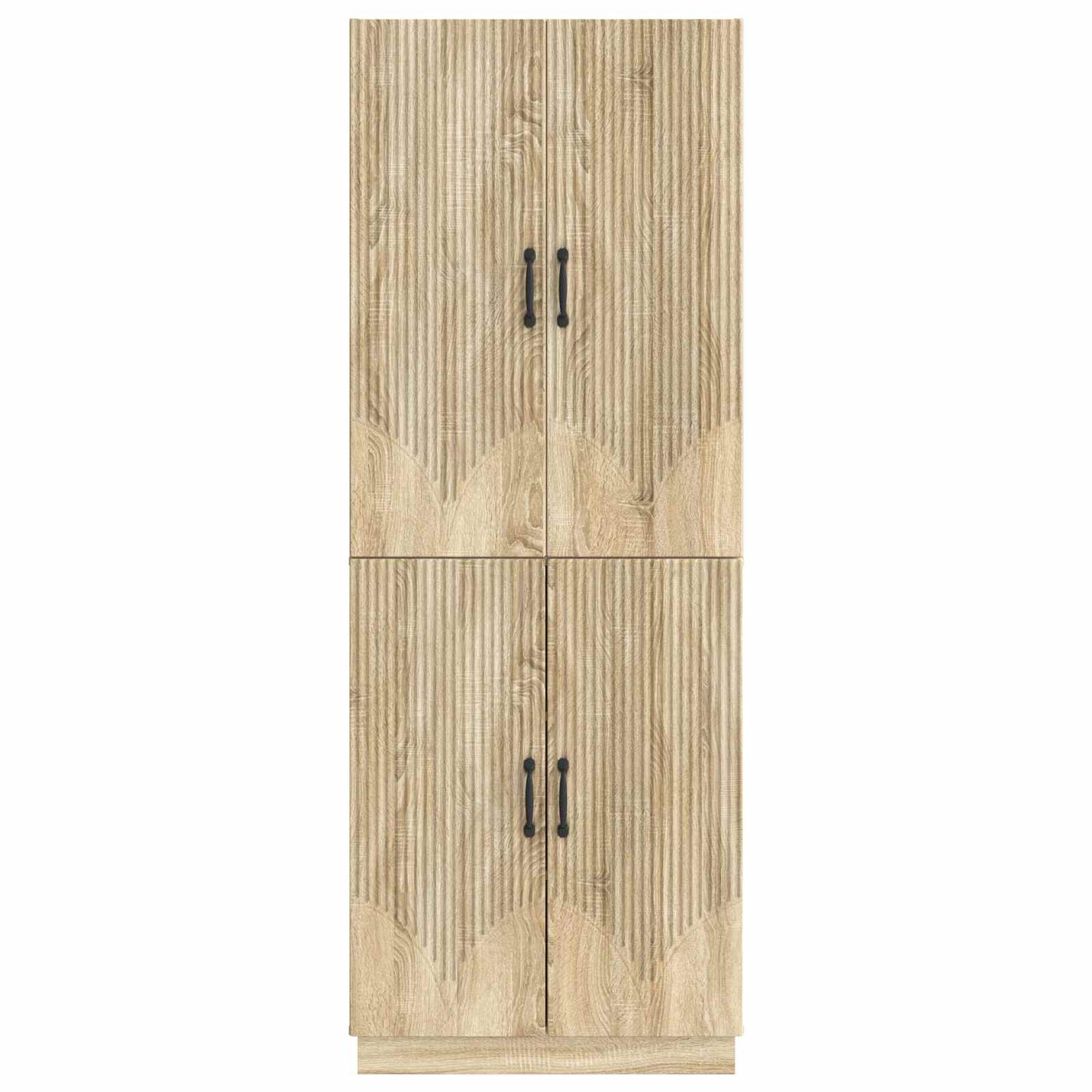 Skapsett 2 pcs Sonoma eik Konstruert tre