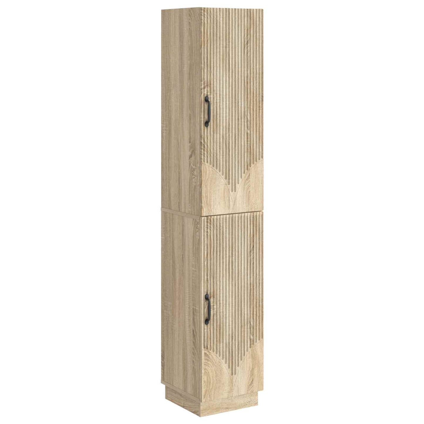 Skapsett 2 pcs Sonoma eik Konstruert tre