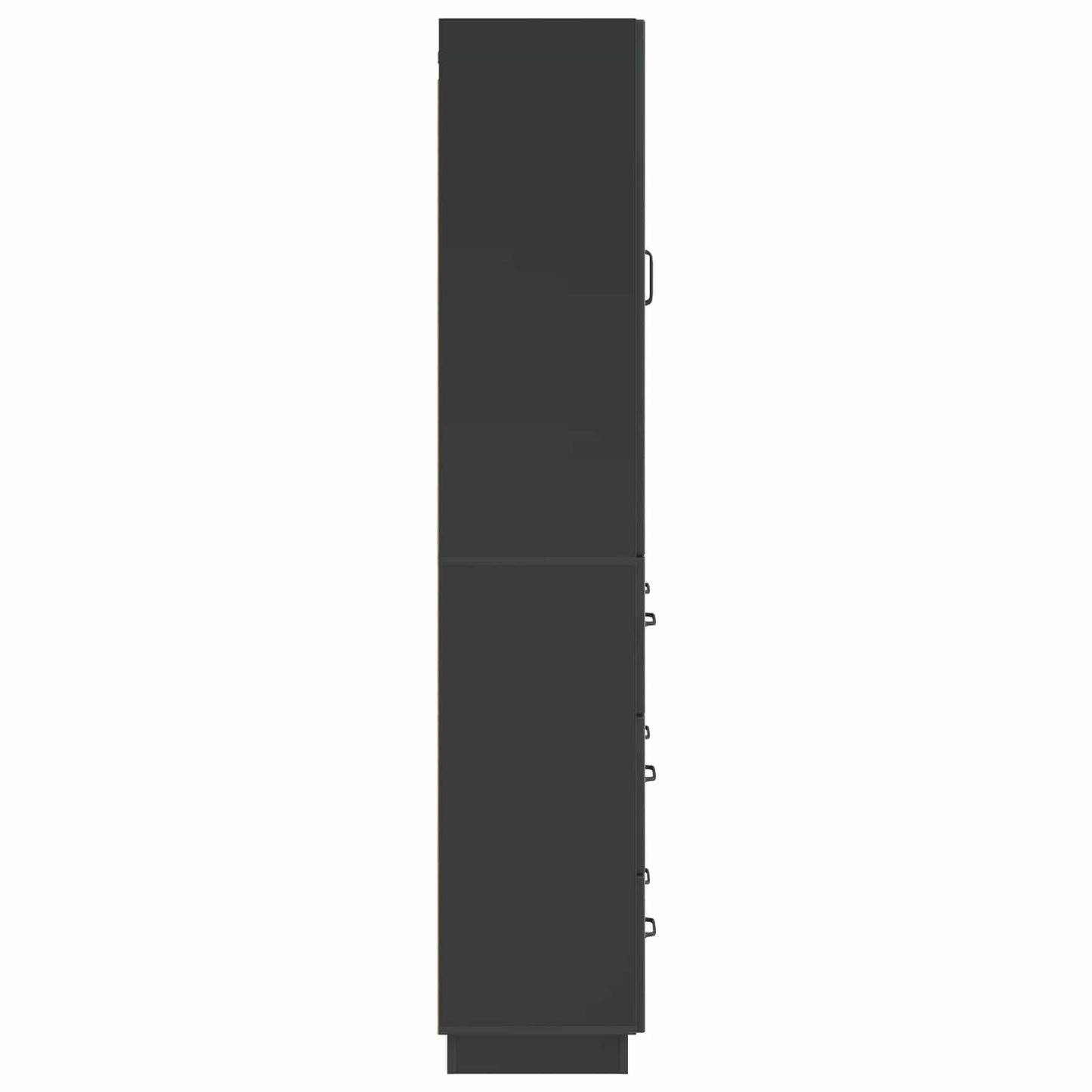 Skapsett 2 pcs Svart 66 x 34,5 x 87 cm Konstruert tre