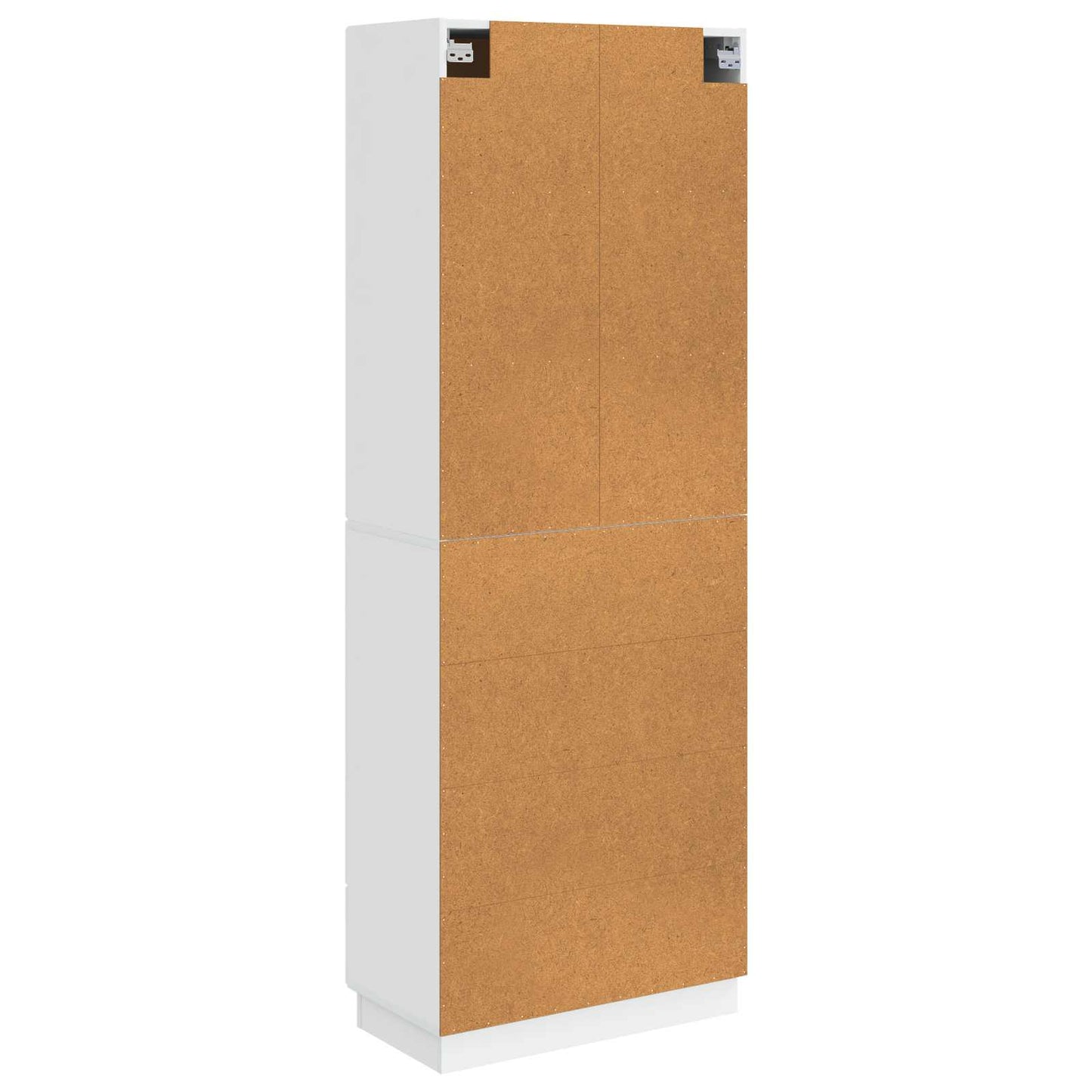 Skapsett 2 pcs Høgglans hvit 66 x 34,5 x 87 cm Konstruert tre