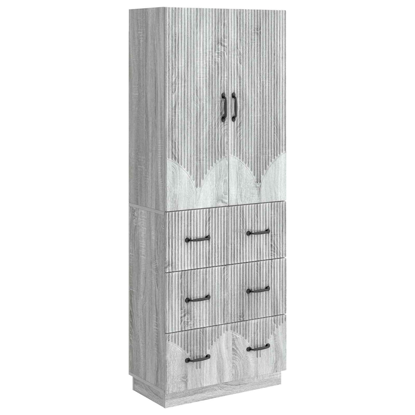 Skapsett 2 pcs Grå Sonoma 66 x 34,5 x 87 cm Konstruert tre