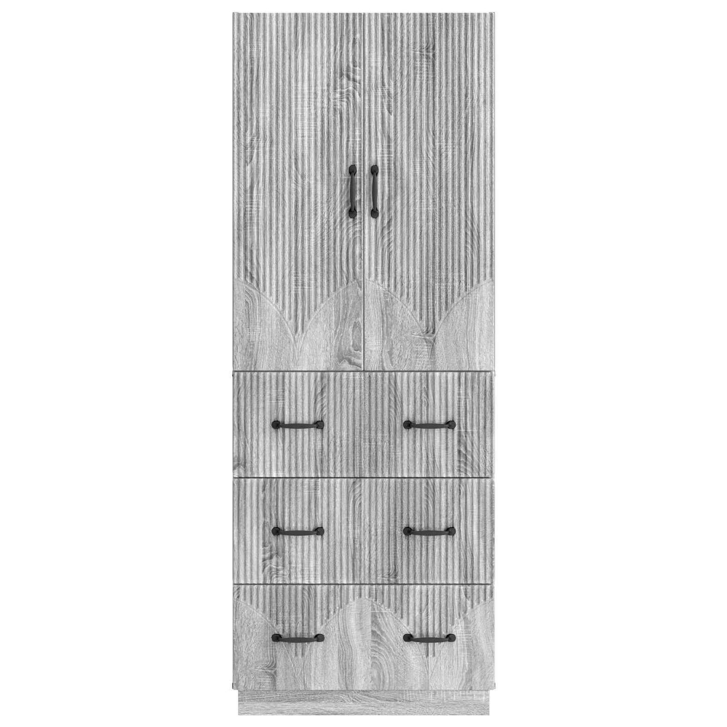 Skapsett 2 pcs Grå Sonoma 66 x 34,5 x 87 cm Konstruert tre