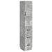 Skapsett 2 pcs Betonggrå 33 x 34,5 x 87 cm Konstruert tre