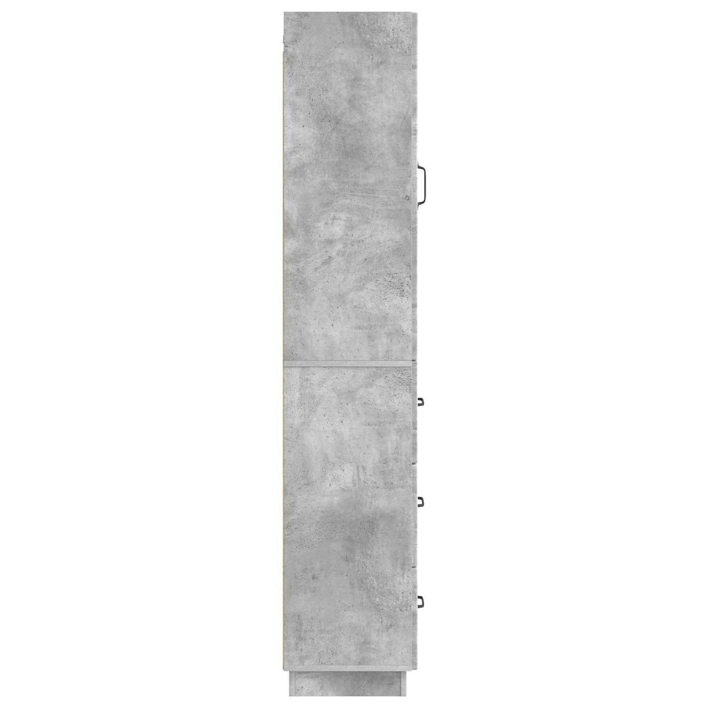 Skapsett 2 pcs Betonggrå 33 x 34,5 x 87 cm Konstruert tre