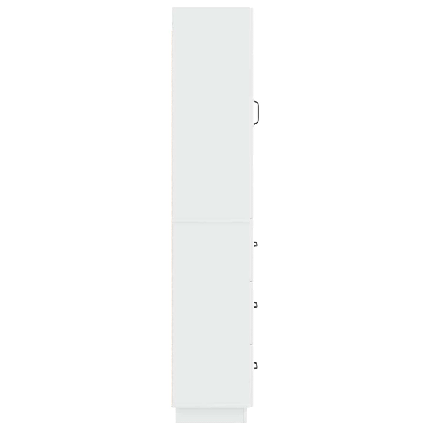 Skapsett 2 pcs Høgglans hvit 33 x 34,5 x 87 cm Konstruert tre