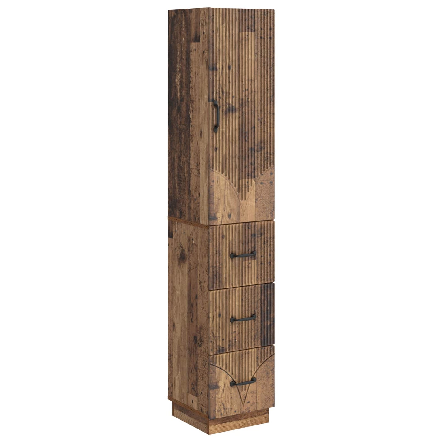 Skapsett 2 pcs Gammelt tre 33 x 34,5 x 87 cm Konstruert tre