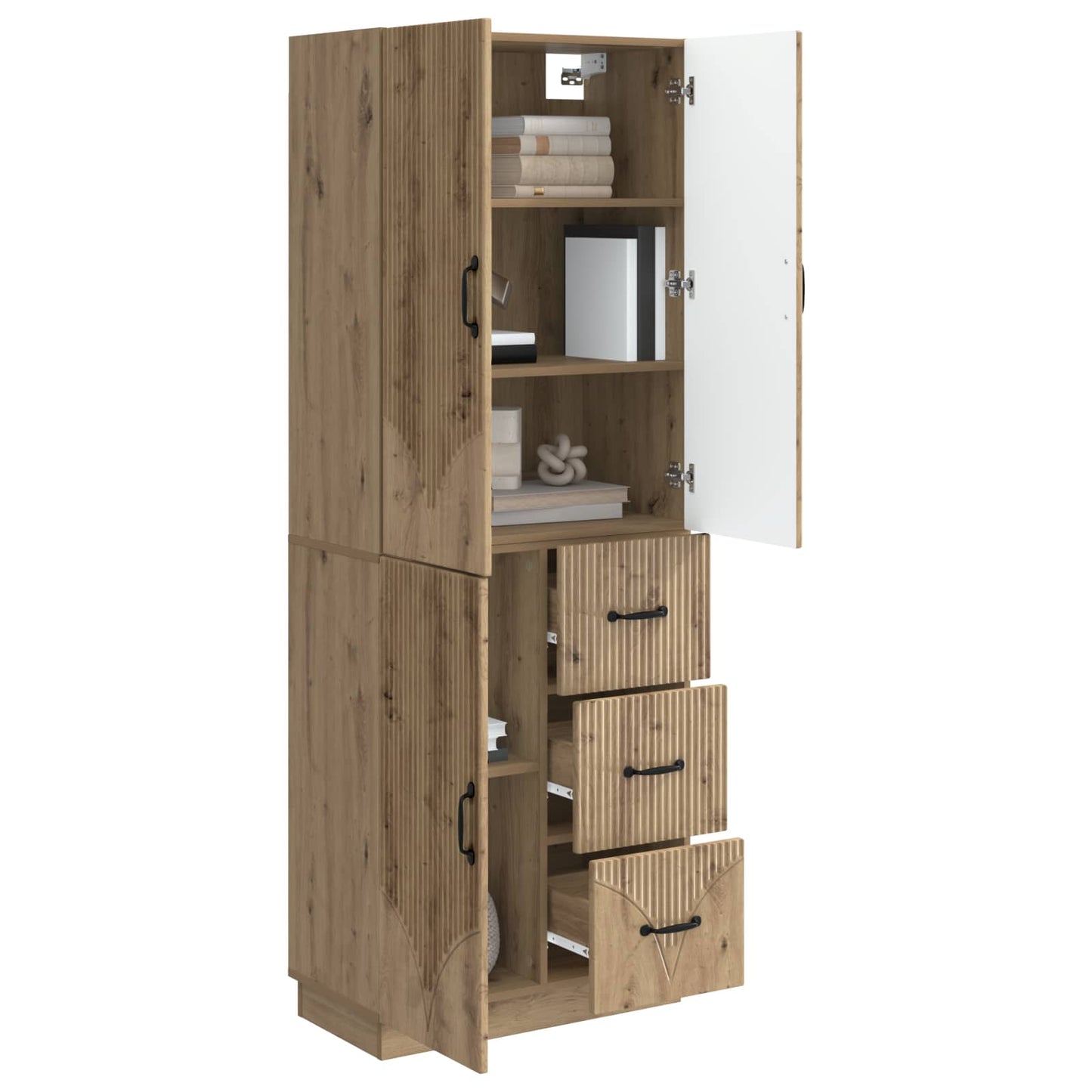 Skapsett 2 pcs Artisan eik Konstruert tre