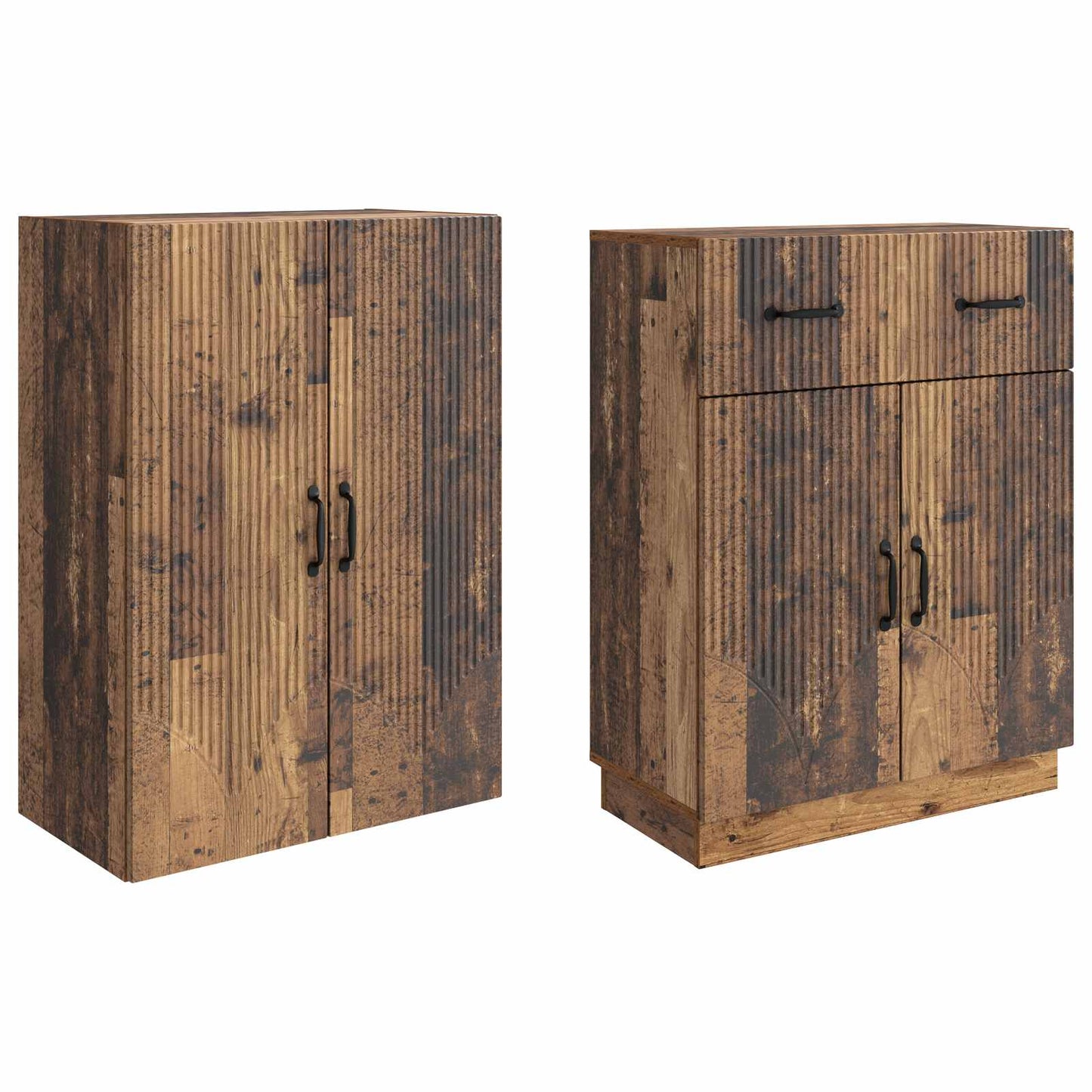Skapsett 2 pcs Gammelt tre Konstruert tre