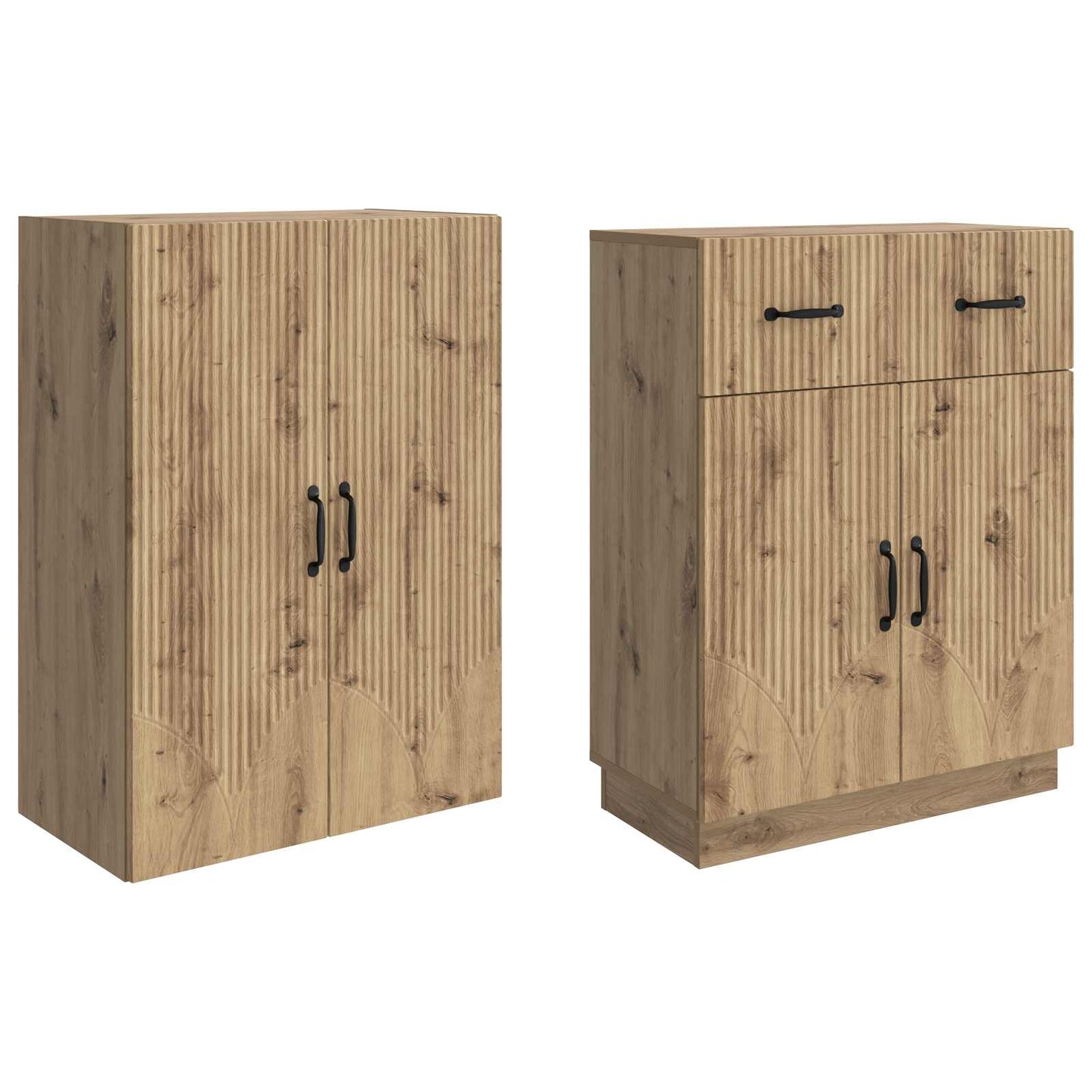 Skapsett 2 pcs Artisan eik Konstruert tre