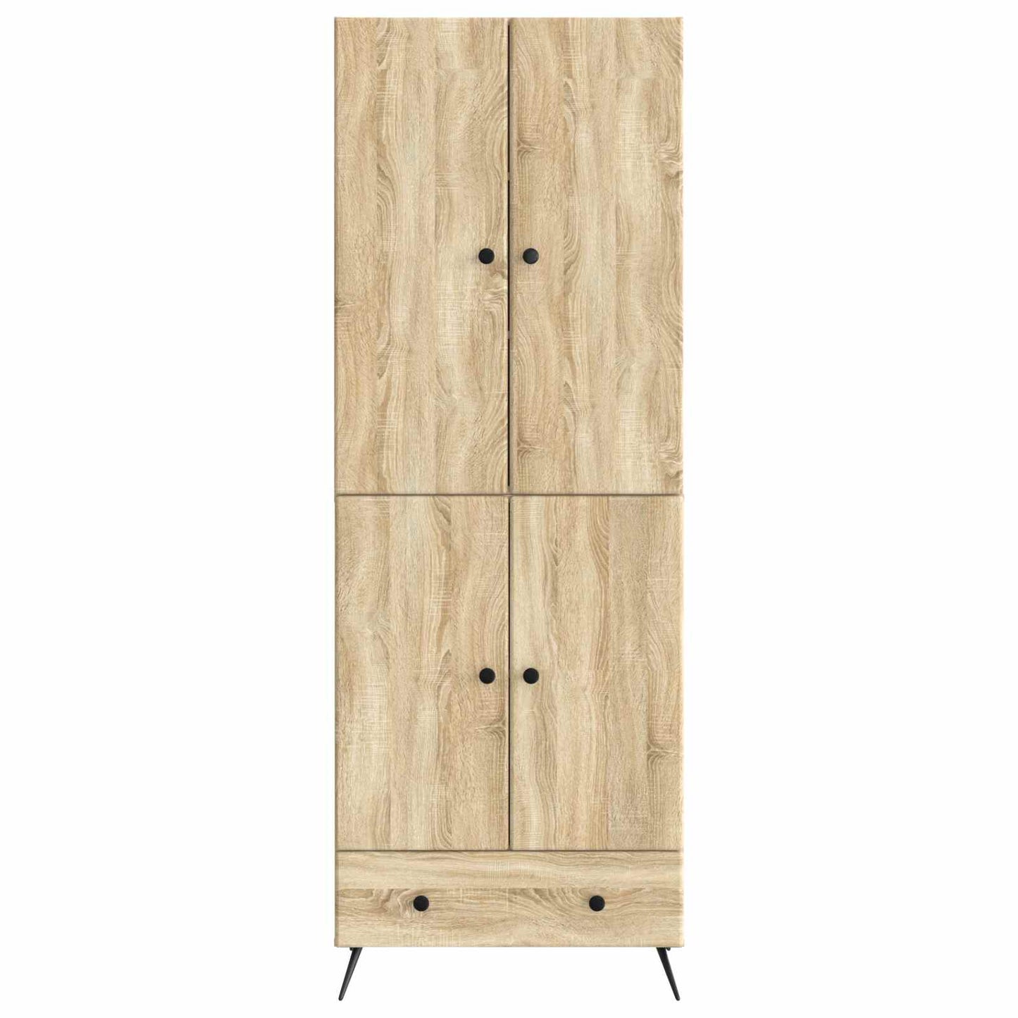 Skapsett 2 pcs Sonoma eik Konstruert tre