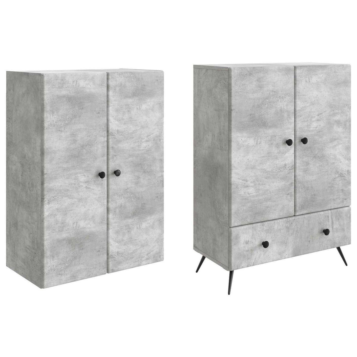 Skapsett 2 pcs Konstruert tre