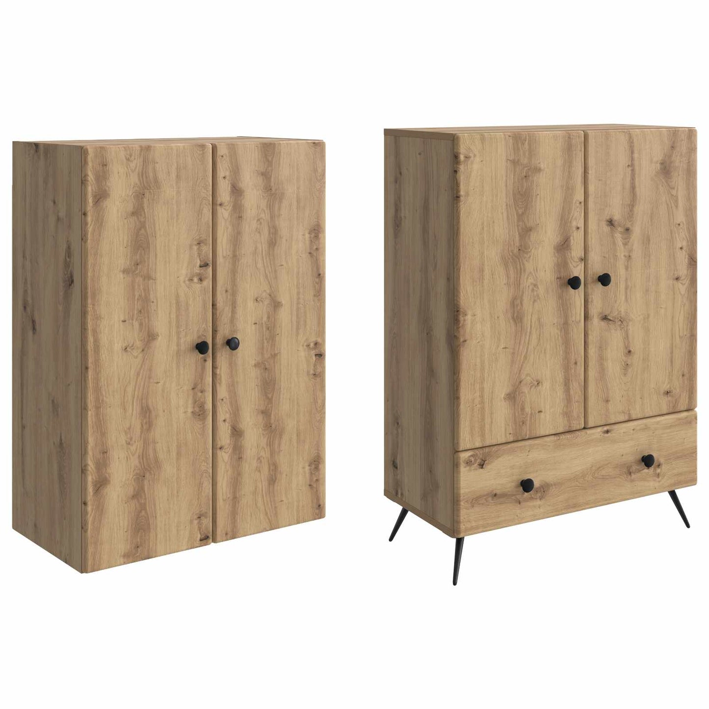 Skapsett 2 pcs Artisan eik Konstruert tre