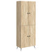 Skapsett 2 pcs Sonoma eik Konstruert tre