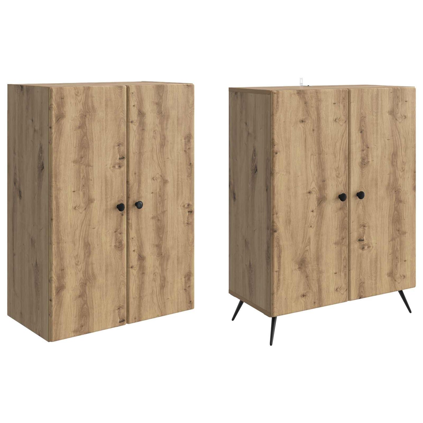 Skapsett 2 pcs Artisan eik Konstruert tre