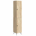 Skapsett 2 pcs Sonoma eik Konstruert tre