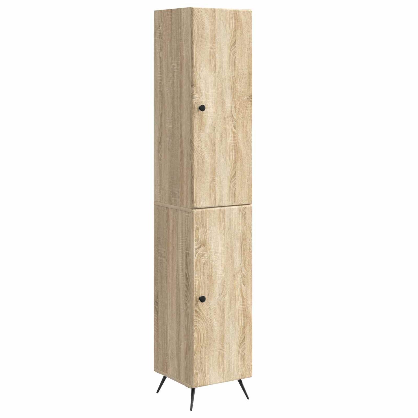 Skapsett 2 pcs Sonoma eik Konstruert tre