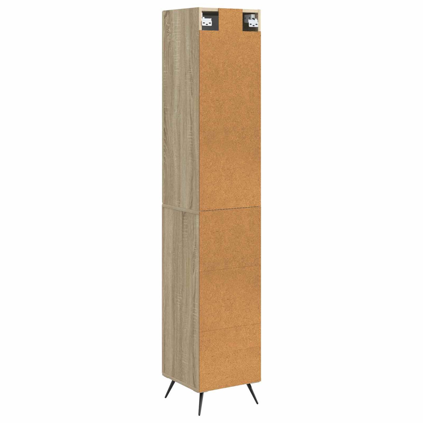 Skapsett 2 pcs Sonoma eik Konstruert tre