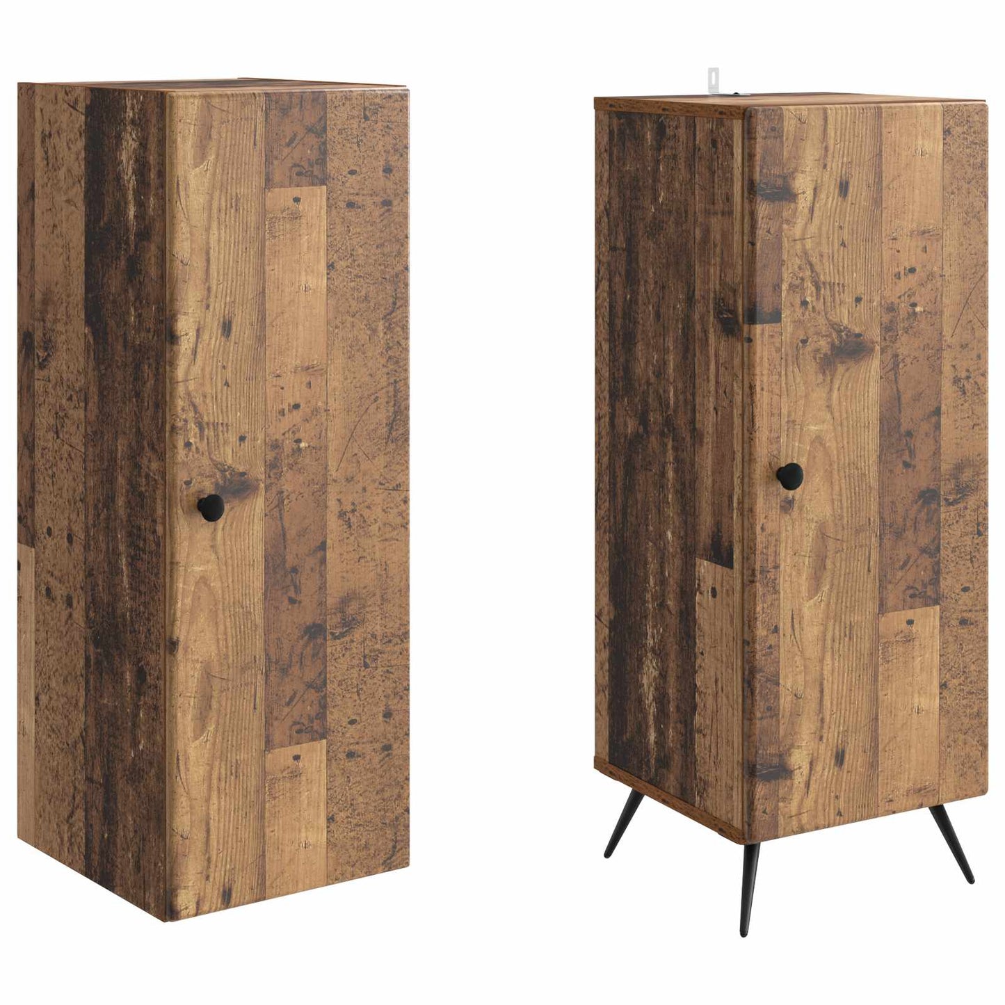 Skapsett 2 pcs Gammelt tre Konstruert tre