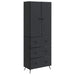 Skapsett 2 pcs Svart 66 x 34,5 x 90 cm Konstruert tre