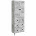 Skapsett 2 pcs Betonggrå 66 x 34,5 x 90 cm Konstruert tre