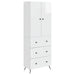 Skapsett 2 pcs Høgglans hvit 66 x 34,5 x 90 cm Konstruert tre