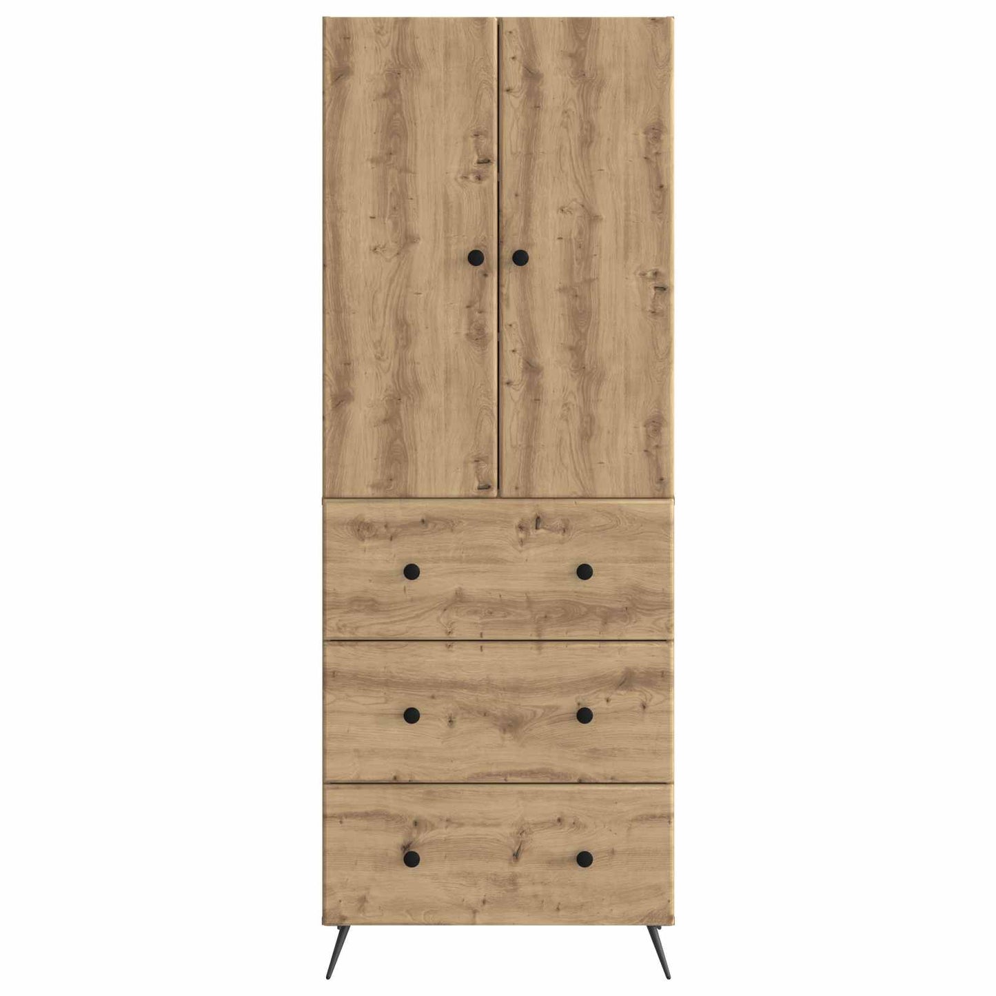 Skapsett 2 stk. 66 x 34,5 x 90 cm Konstruert tre Artisan eik