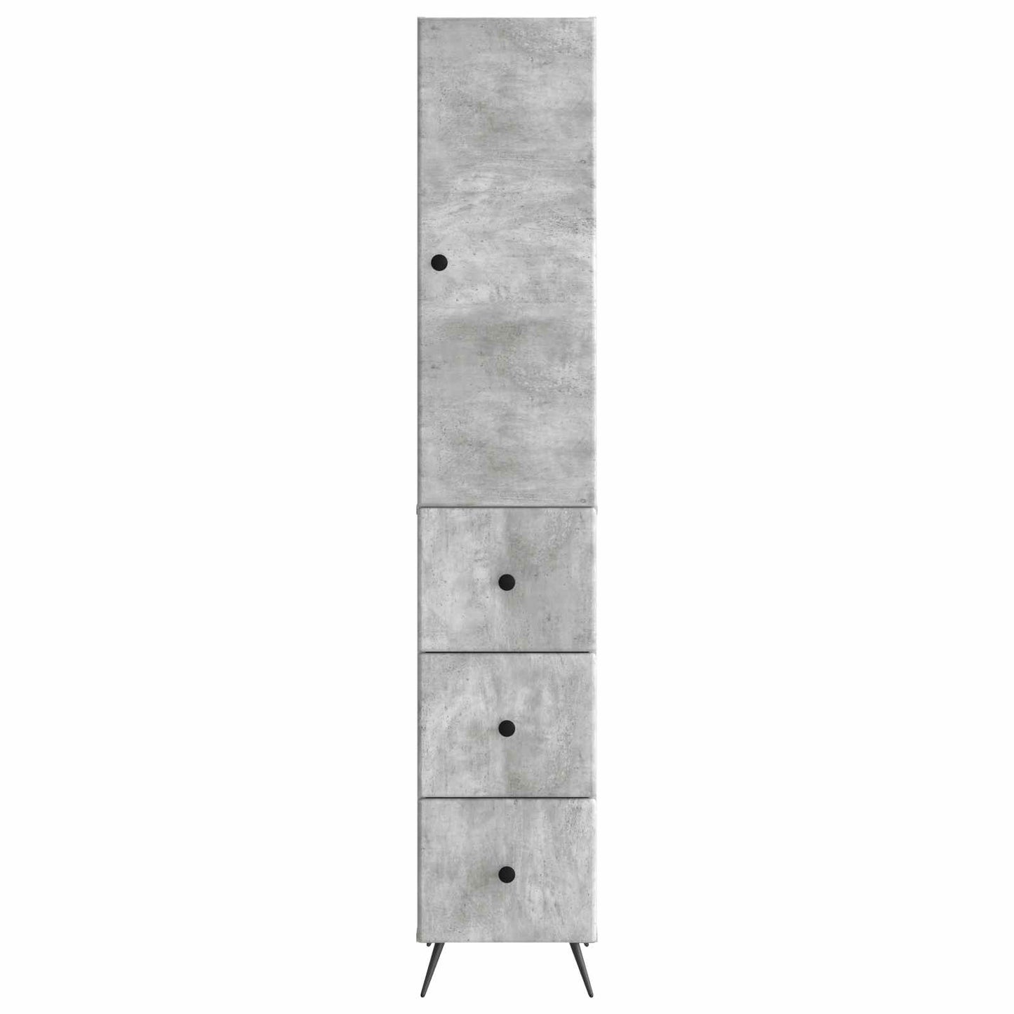 Skapsett 2 pcs Betonggrå 34,5 x 34,5 x 90 cm Konstruert tre