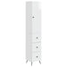 Skapsett 2 pcs Høgglans hvit 34,5 x 34,5 x 90 cm Konstruert tre