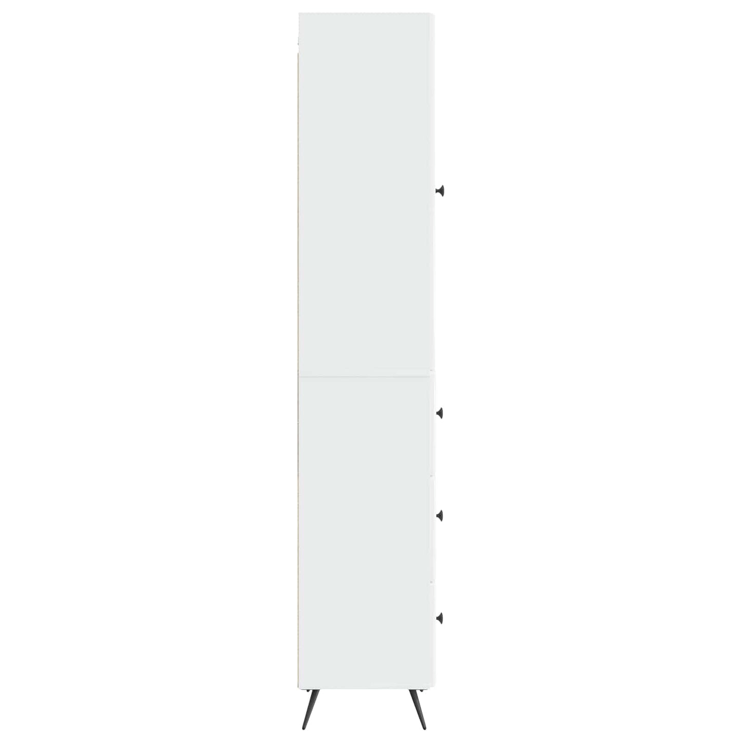 Skapsett 2 pcs Høgglans hvit 34,5 x 34,5 x 90 cm Konstruert tre