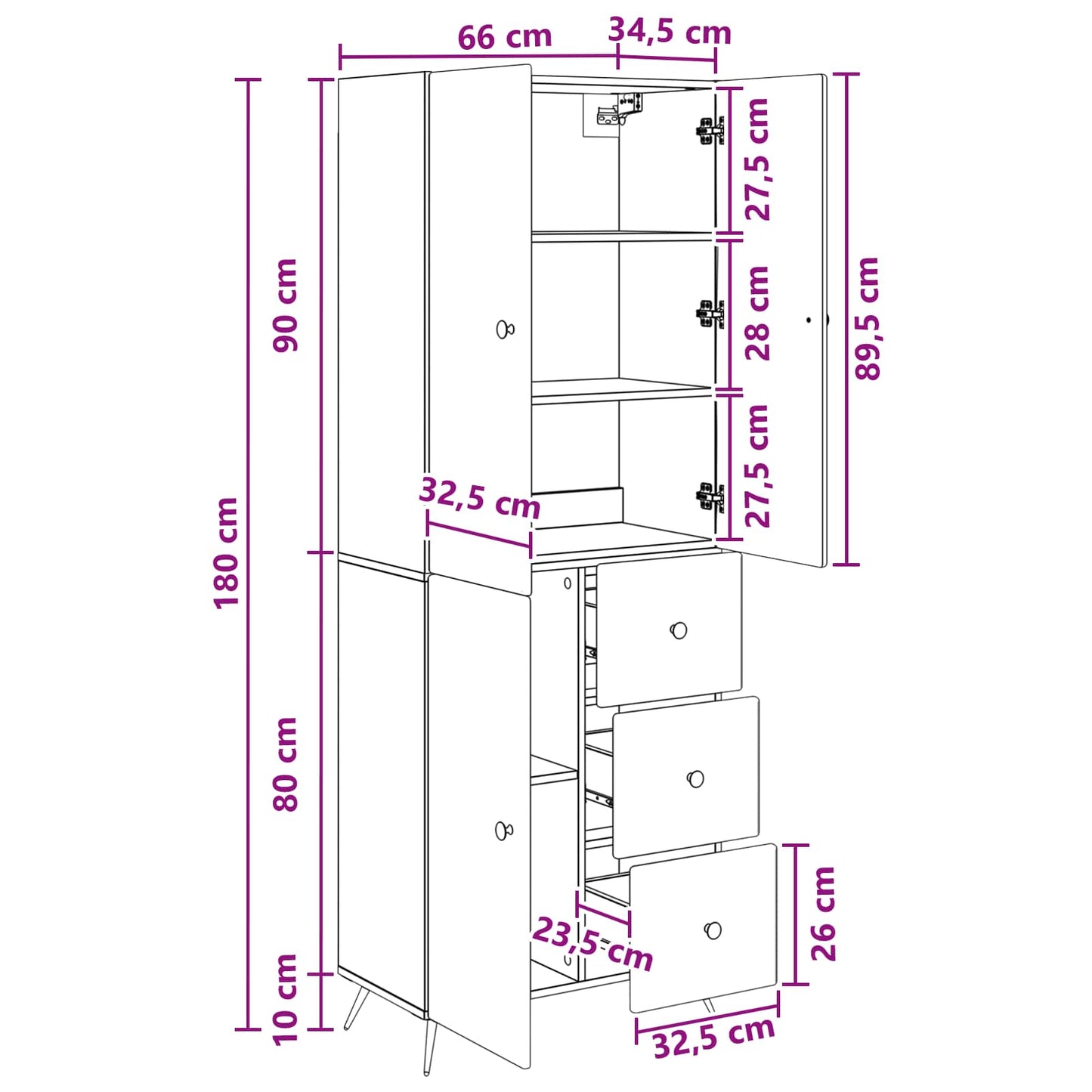 Skapsett 2 pcs Svart Konstruert tre