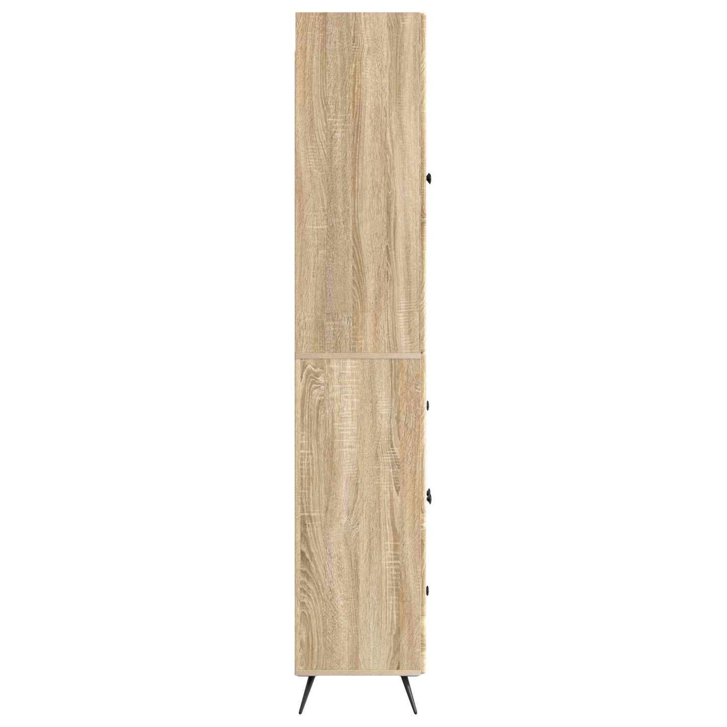 Skapsett 2 pcs Sonoma eik Konstruert tre