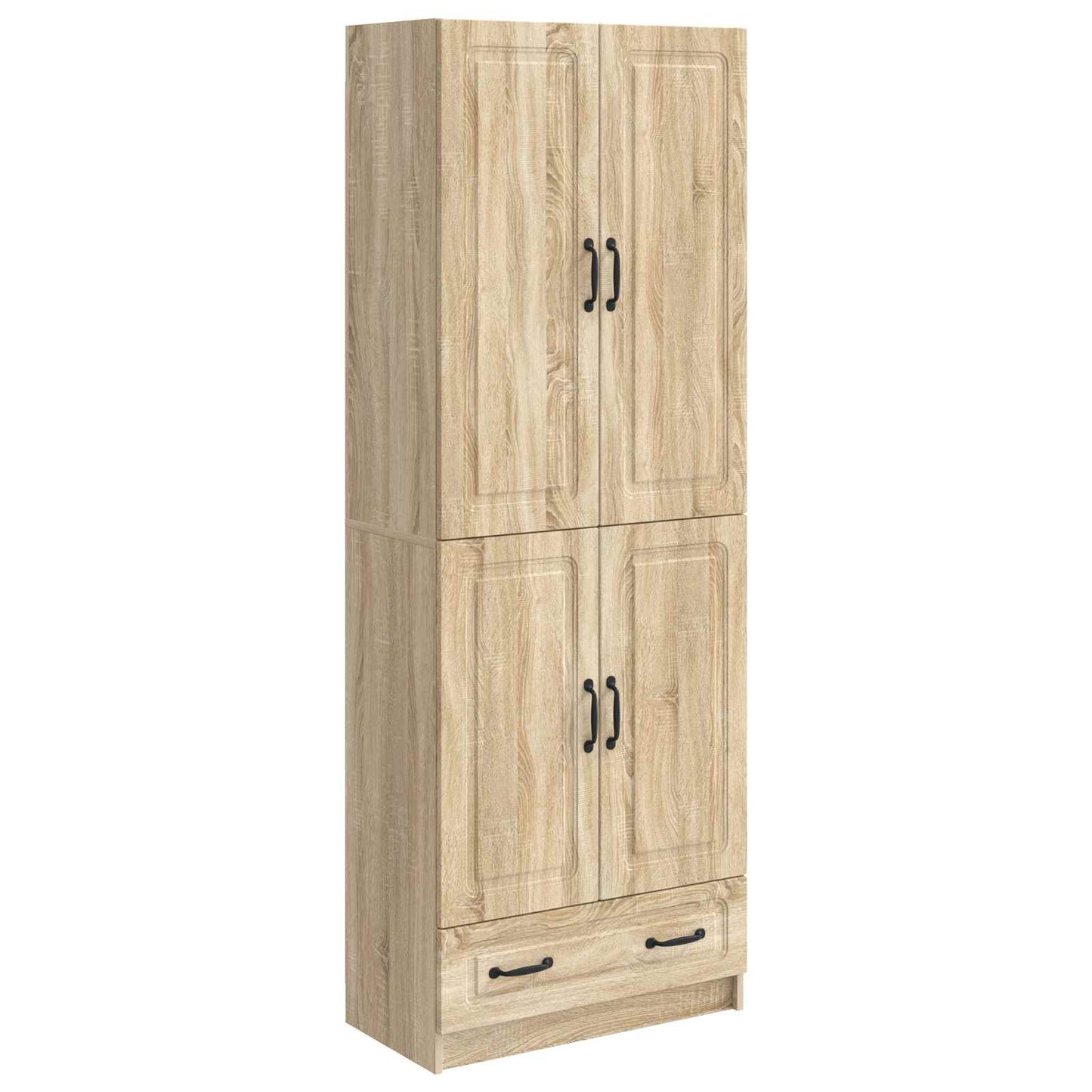 Skapsett 2 pcs Sonoma eik Konstruert tre