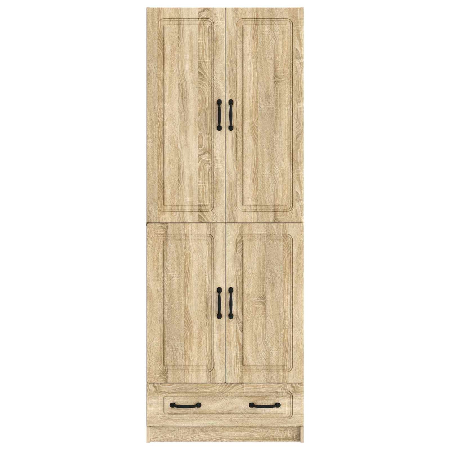 Skapsett 2 pcs Sonoma eik Konstruert tre