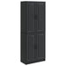 Skapsett 2 pcs Svart Konstruert tre